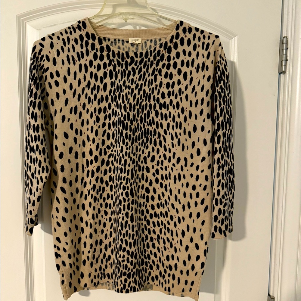 JCrew Leopard print sweater